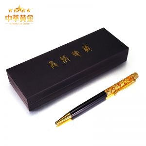 24K金箔筆入油圓珠筆簽字筆定做logo商務禮品